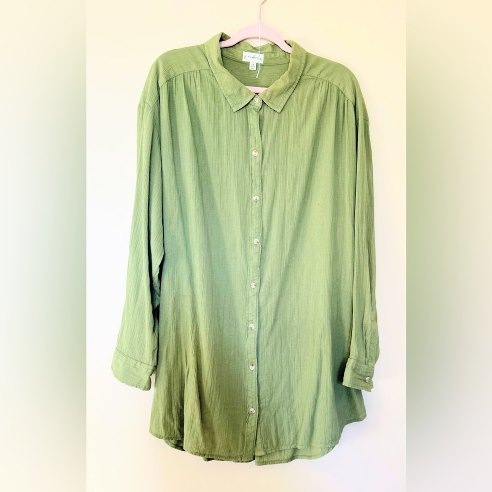 Light Green Button-Up Shirt